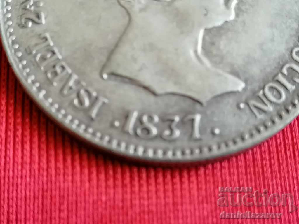 Silver Coin 20 Real 1837 Spain SILVER with price 850.00 BGN | € 434.60