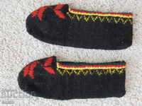 Hand-knitted slippers with Rhodope motifs