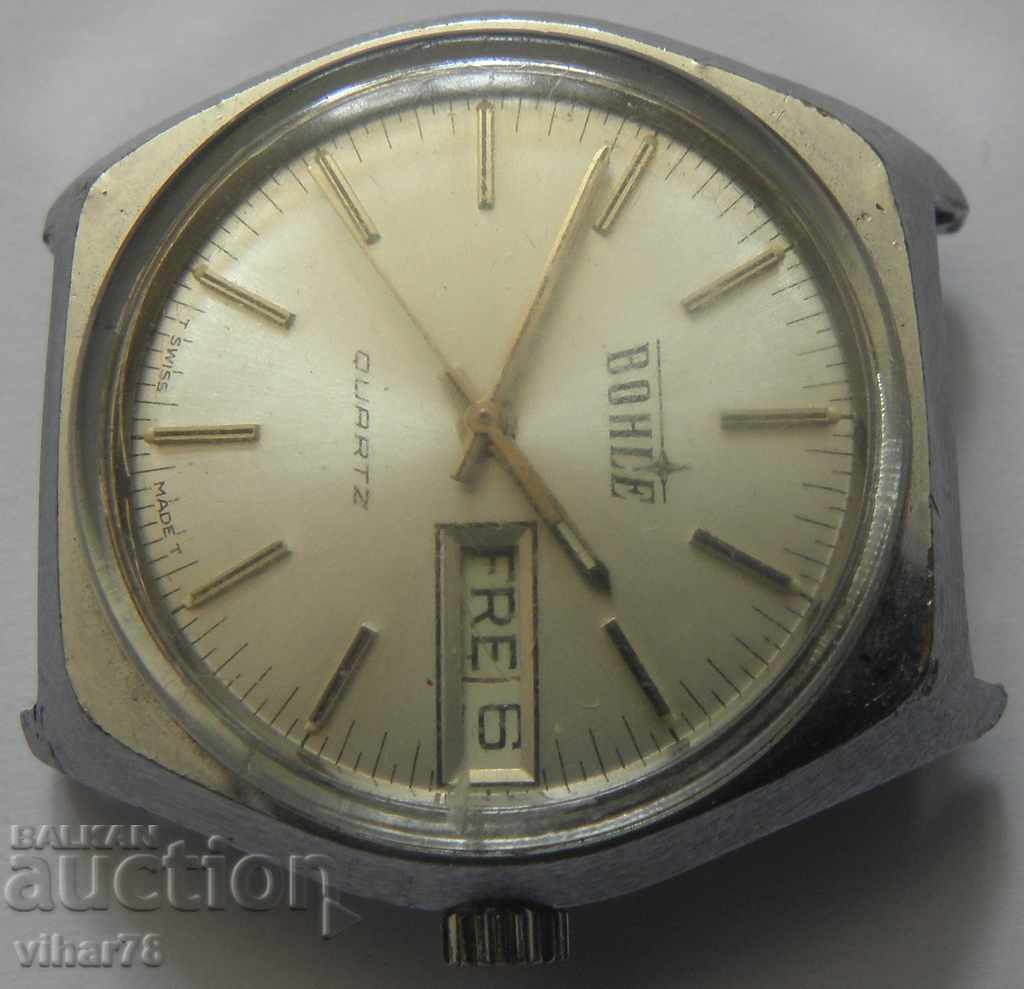 BOHLE Men's Watch - DOES NOT WORK FOR REPAIR OR SPARE HOURS with price 35.99 BGN | € 18.40 BOHLE Men's Watch - DOES NOT WORK FOR REPAIR OR SPARE HOURS with price 35.99 BGN | € 18.40