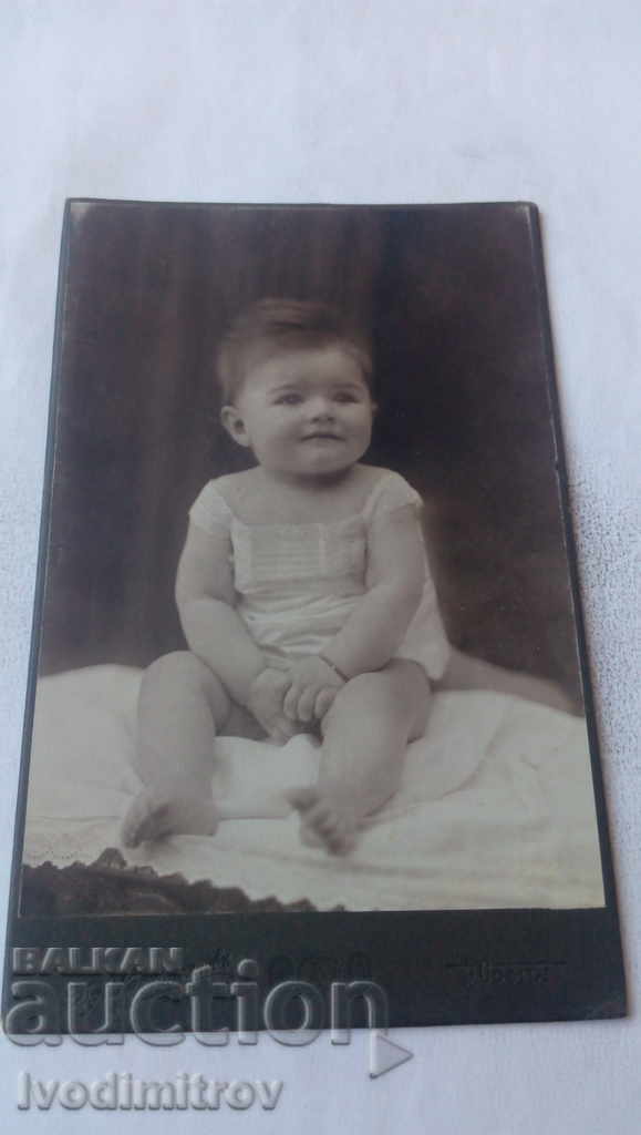Снимка Малко момиченце 1915 Картон