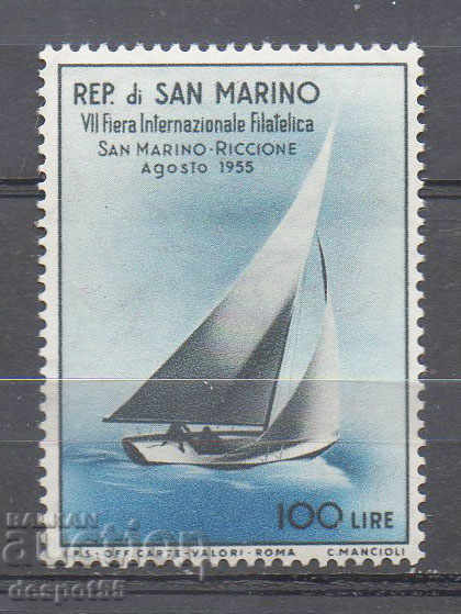 1955. Σαν Μαρίνο. Φιλοτελική έκθεση, Riccione.