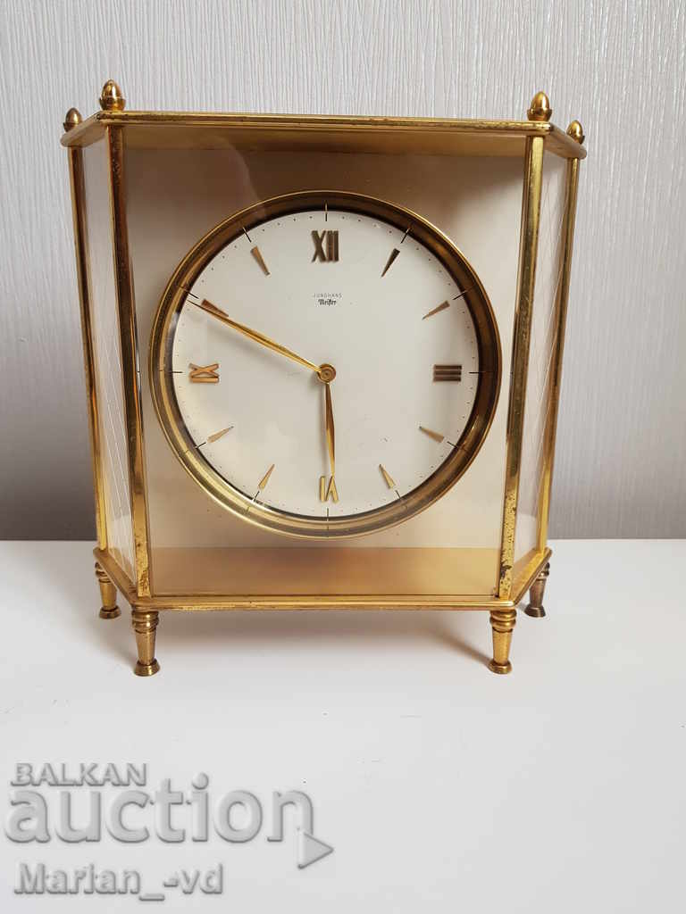Παλιό πολυτελές επιτραπέζιο ρολόι Junghans Meister