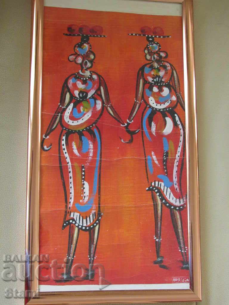 Women of Africa-painting in batik technique - 5 Women of Africa-painting in batik technique - 5