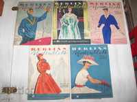 10 old German fashion magazines "Berlins Modenblatt" from 1957