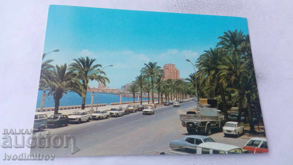 Пощенска картичка Benghazi Ennasser Street 1980