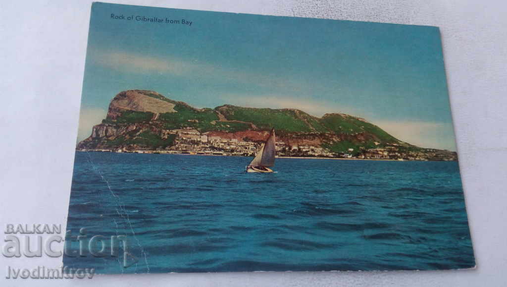 Postcard Rock of Gibraltar from Bay