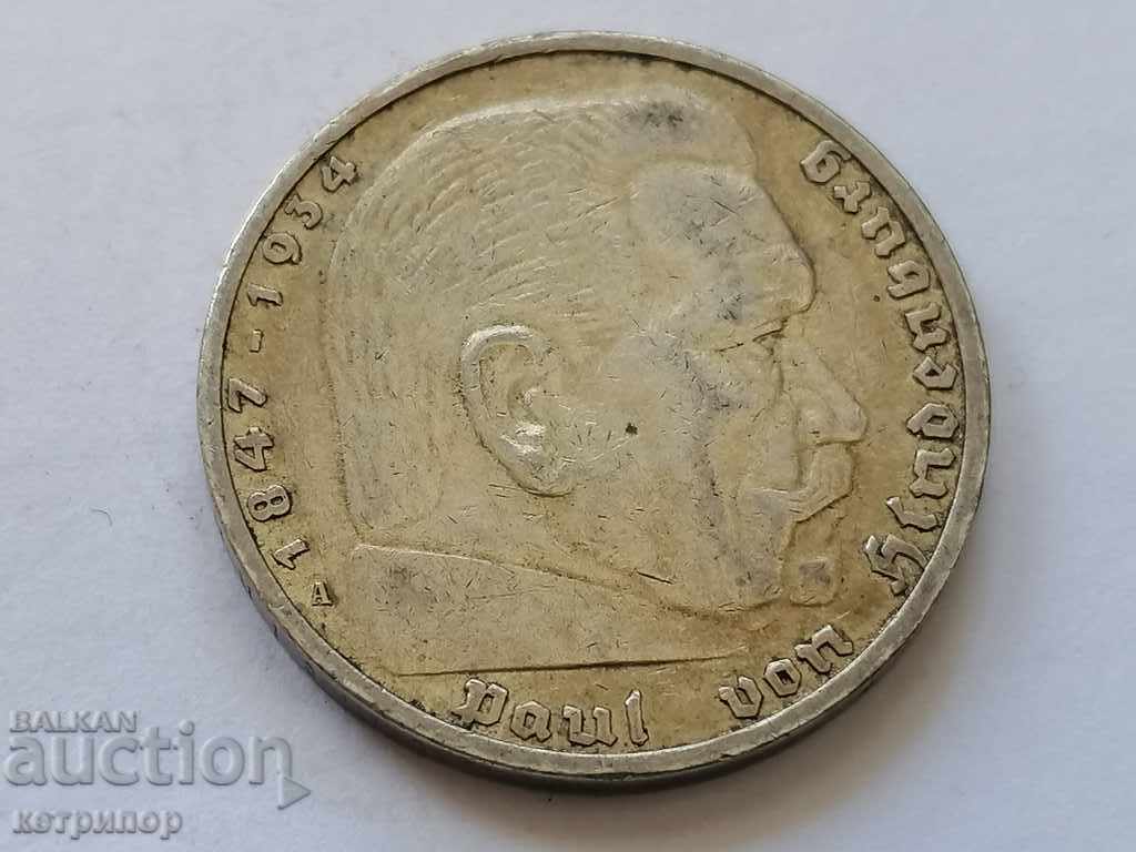 5 marks Germany 1936 A silver. with price 46.00 BGN | € 23.52