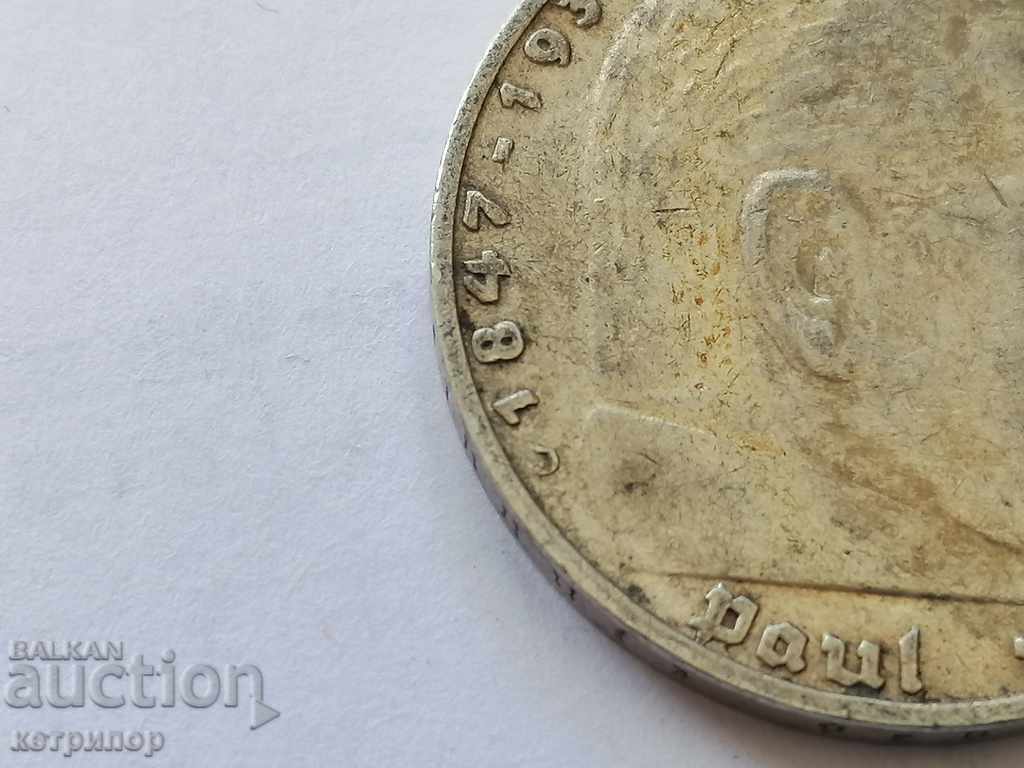 Auction 5 marks Germany 1936 D-? silver. Auction 5 marks Germany 1936 D-? silver.