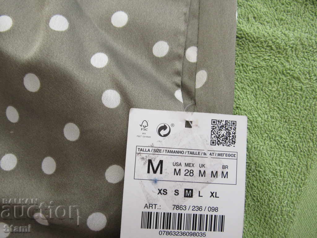Delivery of Women's trousers in gray color with dots ZARA size M, new