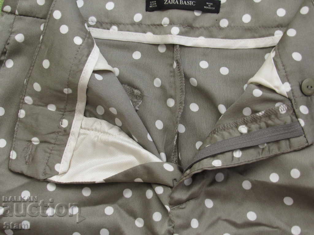Women's trousers in gray color with dots ZARA size M, new - 7