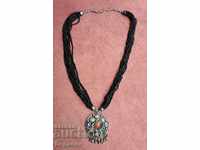 Vintage Necklace Beads with Pendant