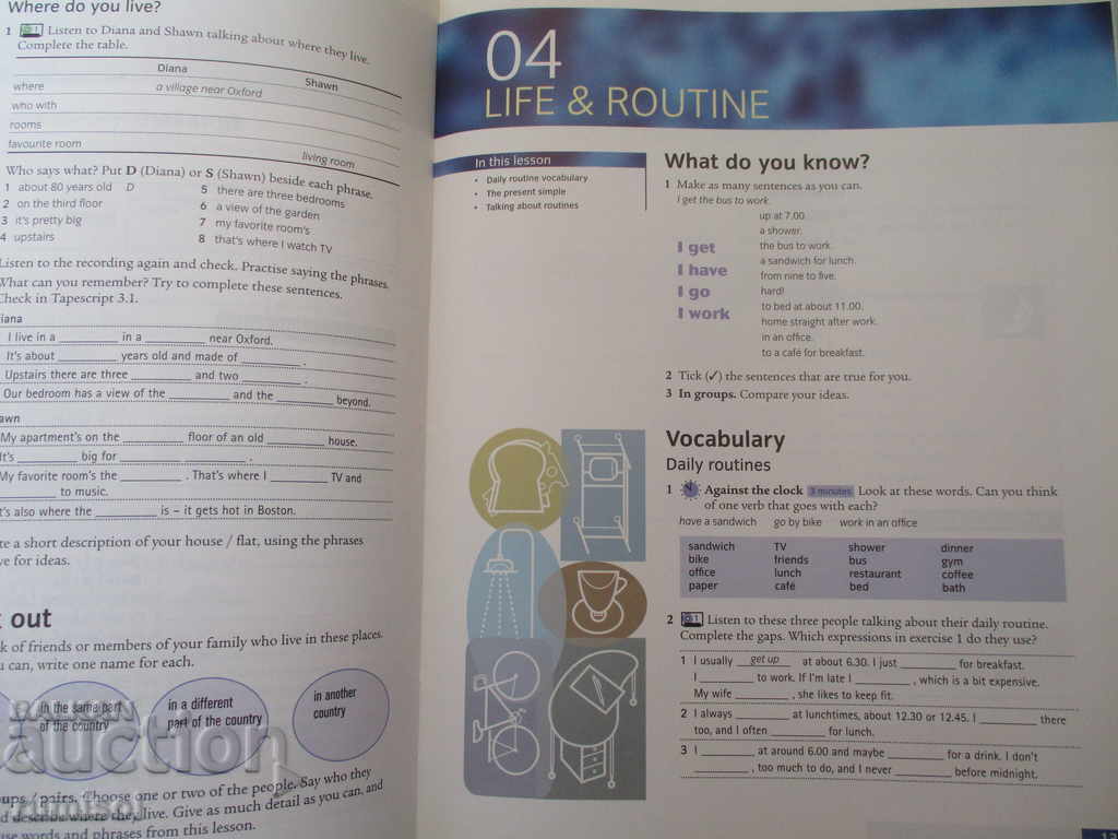 Auction  Clockwise elementary - Classbook