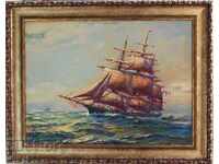 Clipper, navă cu vele, pictură