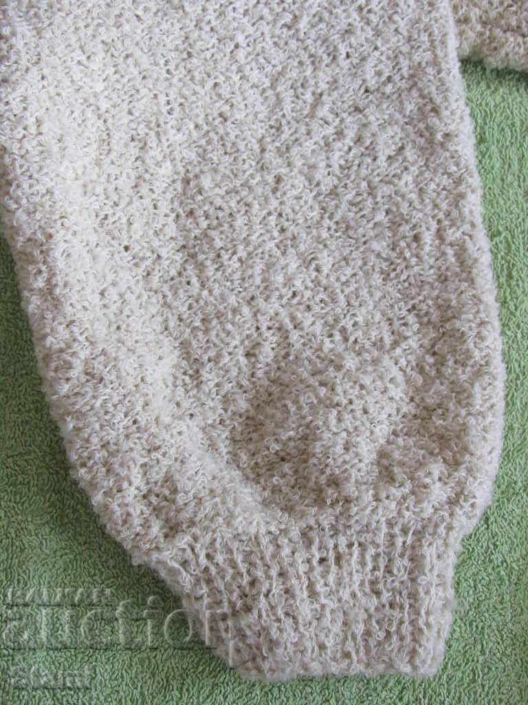 Bluză tricotată manual cu motive de șampanie - 6