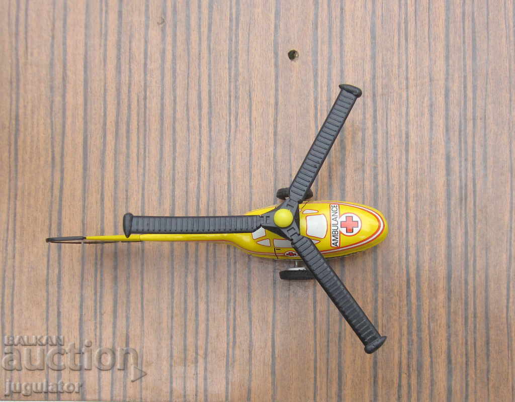 Германска метална ламаринена механична играчка хеликоптер