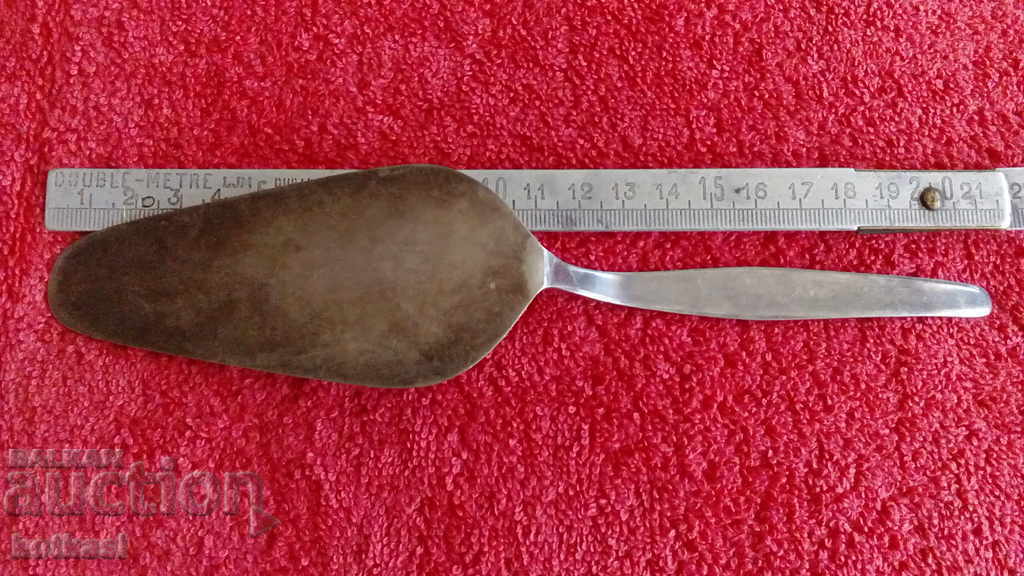 Old metal silver plated kitchen utensil spatula spatula