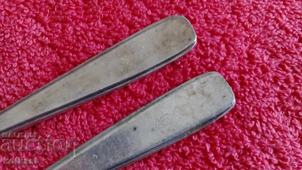 Delivery of Lot of two pieces of old silver plated forks kitchen utensils