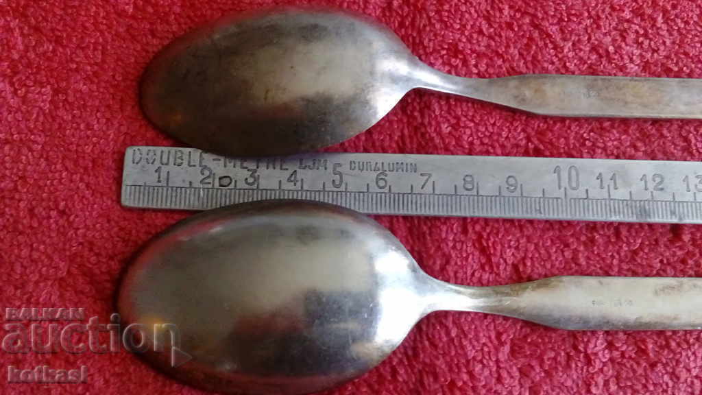 Lot of two old silver-plated kitchenware spoons with price 6.50 BGN | € 3.32 Lot of two old silver-plated kitchenware spoons with price 6.50 BGN | € 3.32
