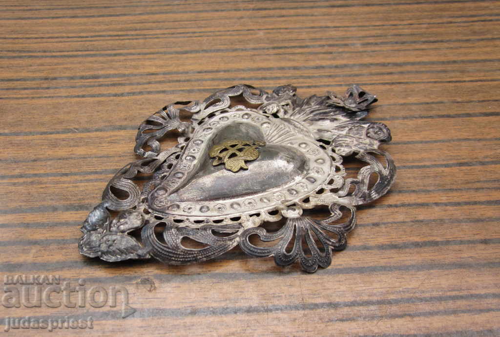 αρχαία αναγεννησιακά θρησκευτικά ασημένια κοσμήματα Παναγίας - 5