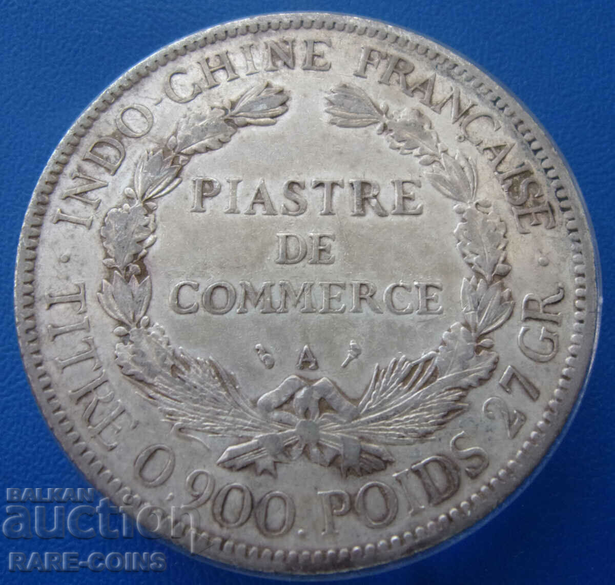 French Indochina 1 Piaster 1907 Rare Original