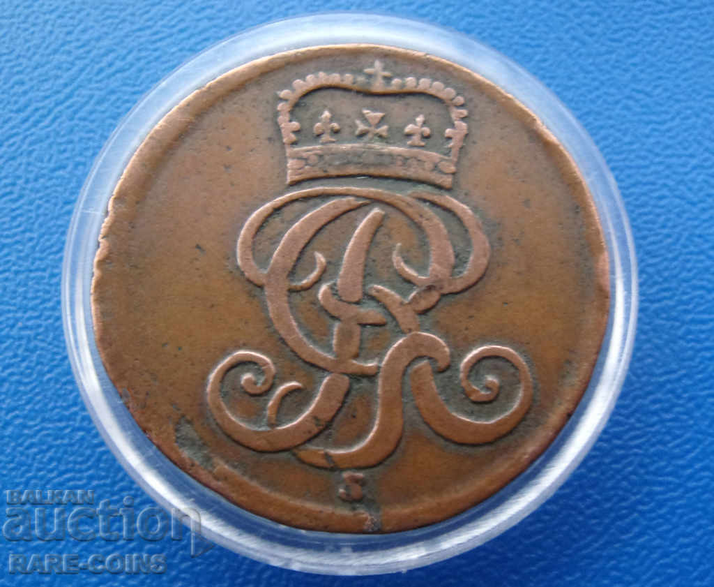 Kahlenberg-Hannover Georg II 1½ Pfennig 1750 Rare Original with price € 23.01 | 45.00 BGN