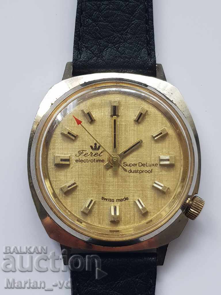 Мъжки швейцарски часовник Ferel -1970-1979 година