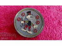 Old metal souvenir plate enamel Patok Disney Uncle Screw