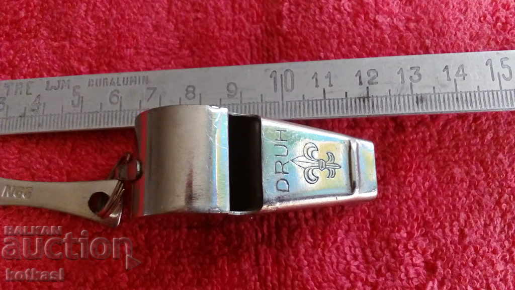 Auction Old solid metal professional whistle marked Auction Old solid metal professional whistle marked