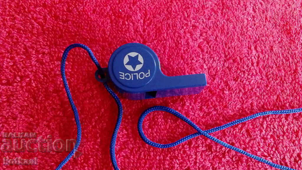 Auction POLICE plastic whistle Auction POLICE plastic whistle