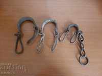 Old Retro Steel Bukai Shackles Chains from the 50s-3 pieces