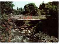 Стара картичка - Сандански, Въженият мост в парка