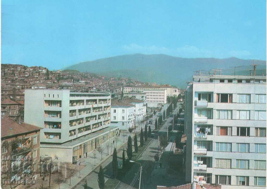 Carte poștală veche - Sandanski, strada principală