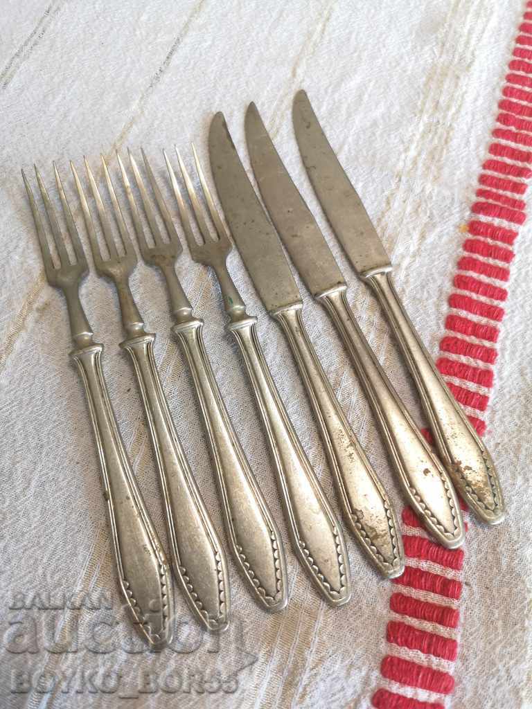 Set of Antique Royal Forks and Knives