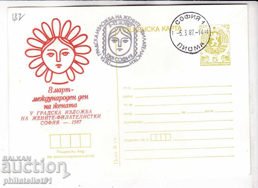 Mail CARD with the name 1987 Exhibition Women 187