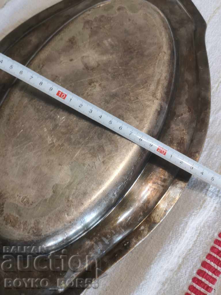 Παράδοση Αντικέ Γερμανικός Νέος Ασημένιος Δίσκος BERNDORF 19 κ.εκ