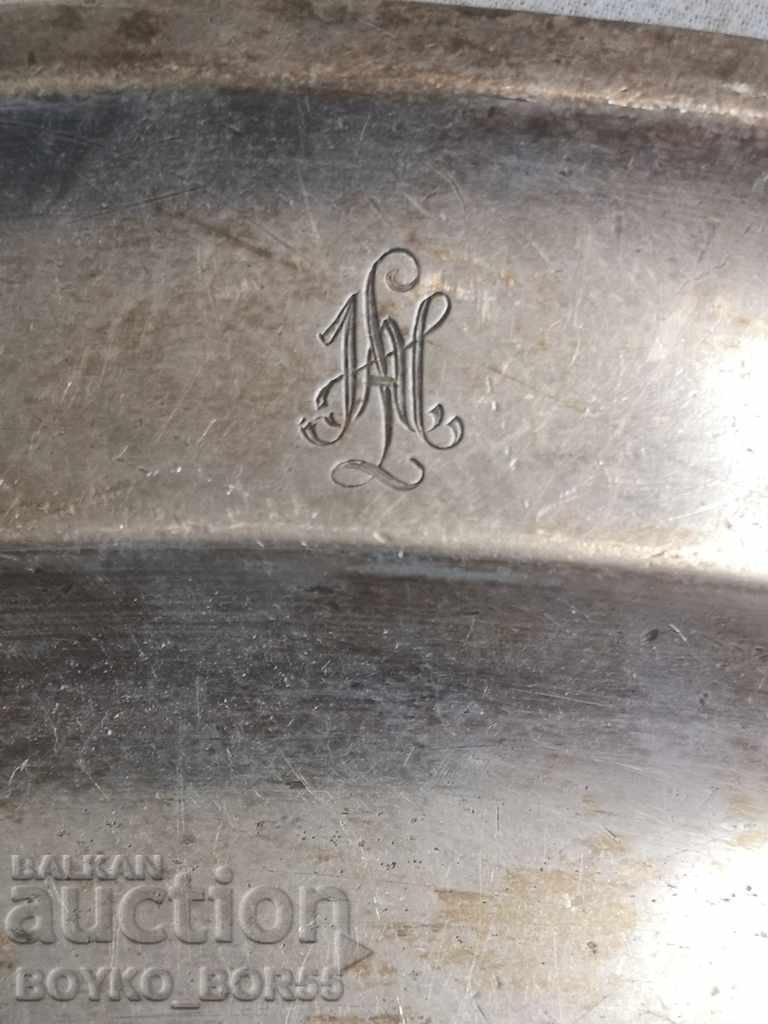 Αντικέ Γερμανικός Νέος Ασημένιος Δίσκος BERNDORF 19 κ.εκ - 5