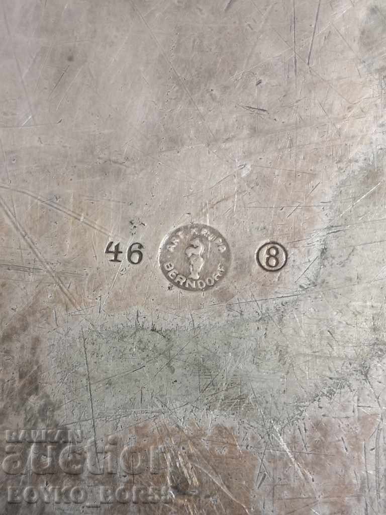 Αντικέ Γερμανικός Νέος Ασημένιος Δίσκος BERNDORF 19 κ.εκ - 6