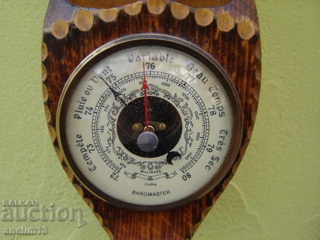 Old Barometer Thermometer Woodcarving with price 55.00 BGN | € 28.12 Old Barometer Thermometer Woodcarving with price 55.00 BGN | € 28.12