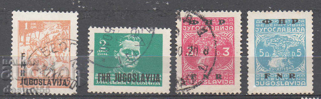 1950 Yugoslavia. Regular issue - overprint and new values