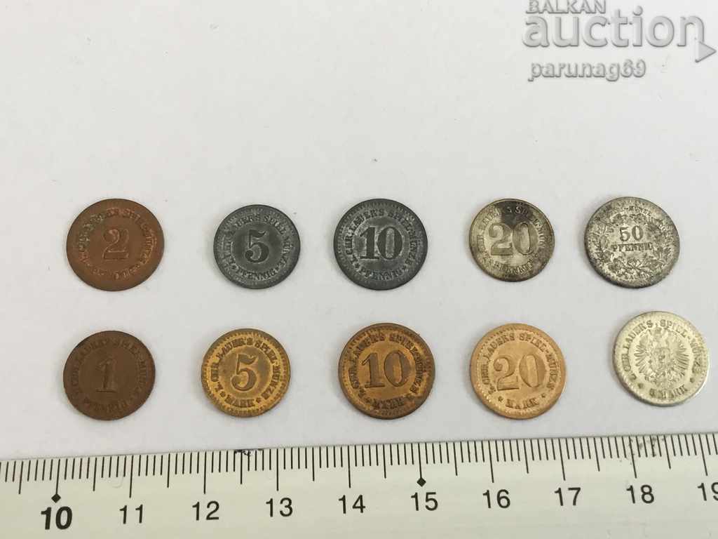 Γερμανία Μινιατούρα νομίσματα Παρτίδα 10 τεμάχια (OR.178.1)