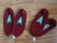 19th century old woolen men's slippers