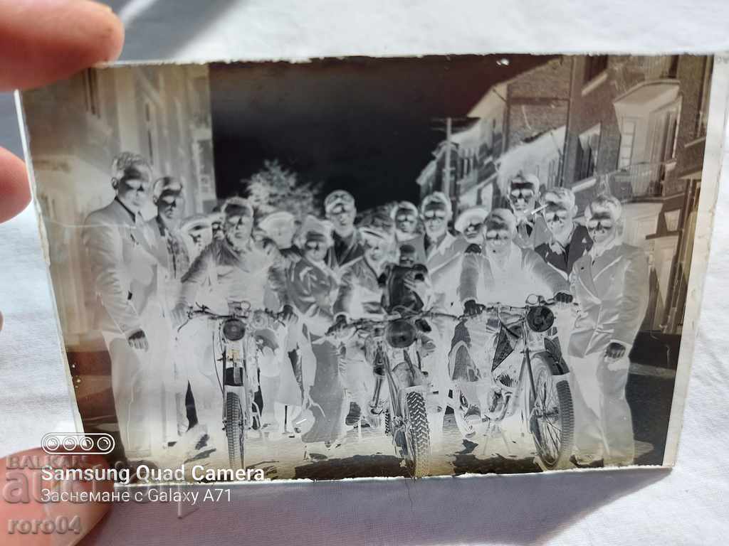 Delivery of MOTORCYCLES - GLASS PLATE - WW II Delivery of MOTORCYCLES - GLASS PLATE - WW II