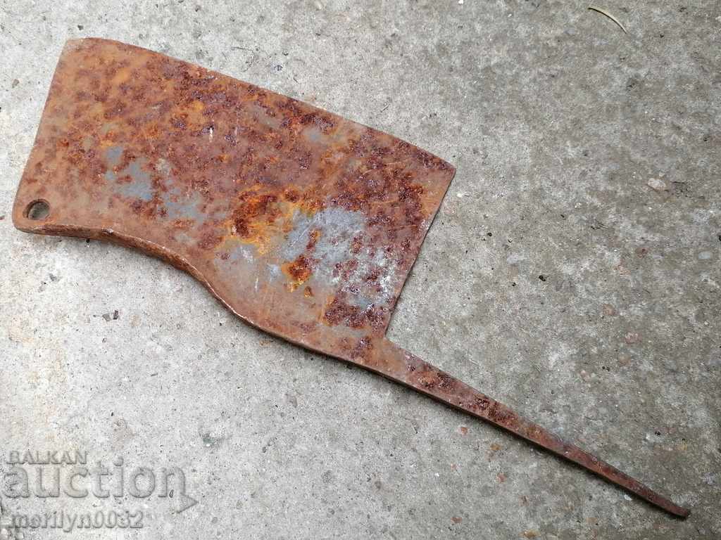 Licitație Vechi forjate Cleaver, topor, topor, cuțit, maceta