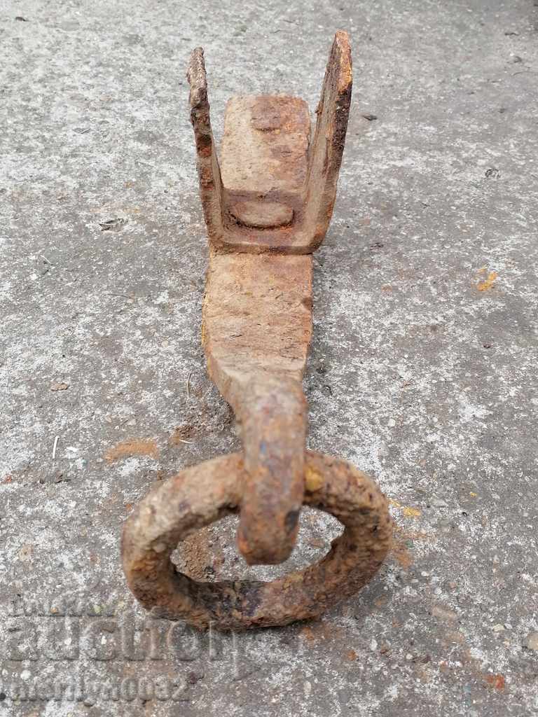 Old brake for wagon wagon wrought iron primitive - 5