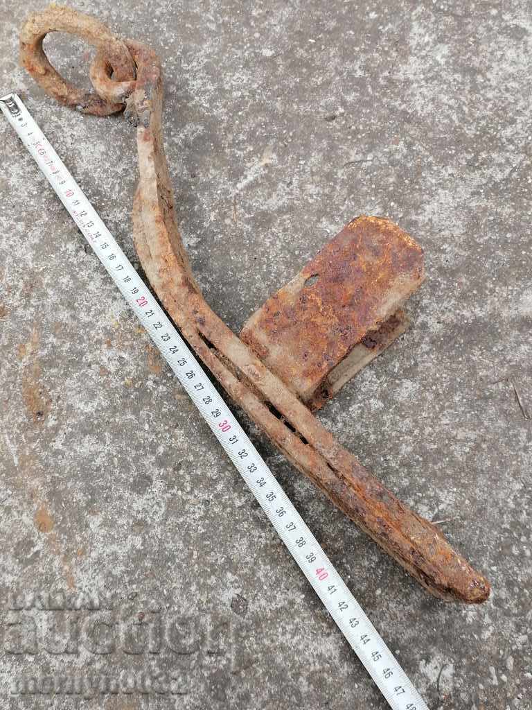 Old brake for wagon wagon wrought iron primitive - 6