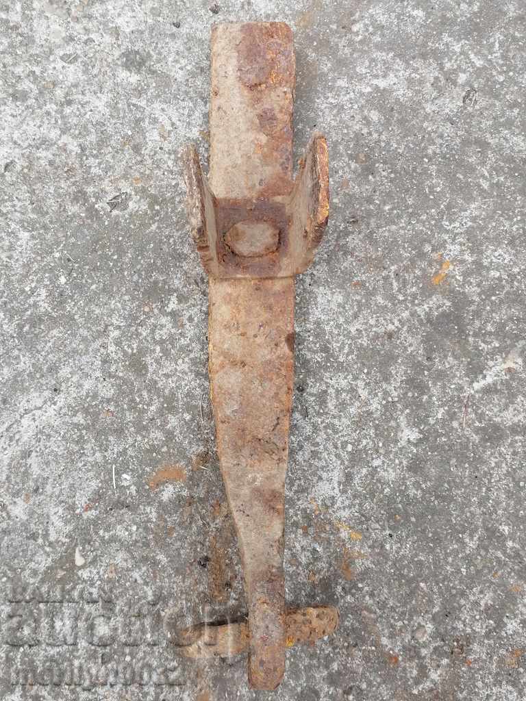 Old brake for wagon wagon wrought iron primitive - 7