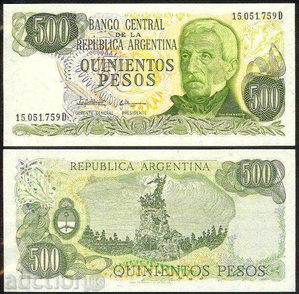 Zorba LICITAȚII ARGENTINA 500 pesos 1977 UNC