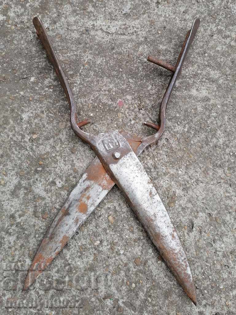 Old forged scissors, knife, wrought iron - 6 Old forged scissors, knife, wrought iron - 6