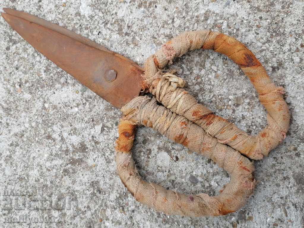 Old wrought iron scissors, knife, wrought iron scissors - 6