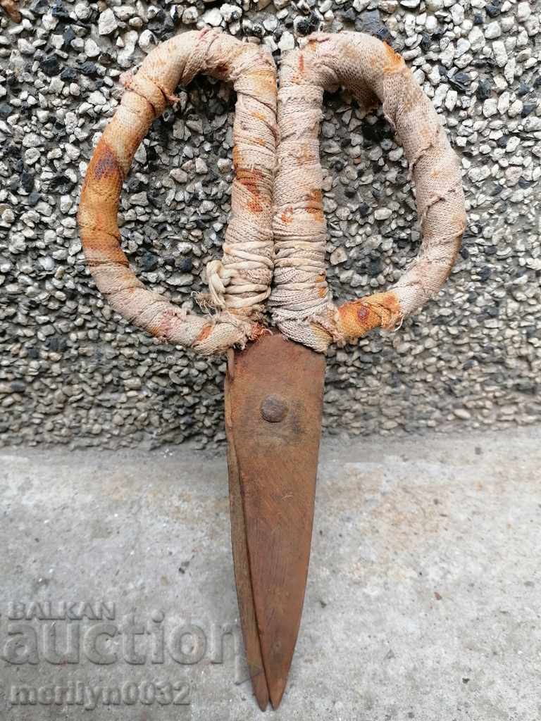 Old wrought iron scissors, knife, wrought iron scissors - 7